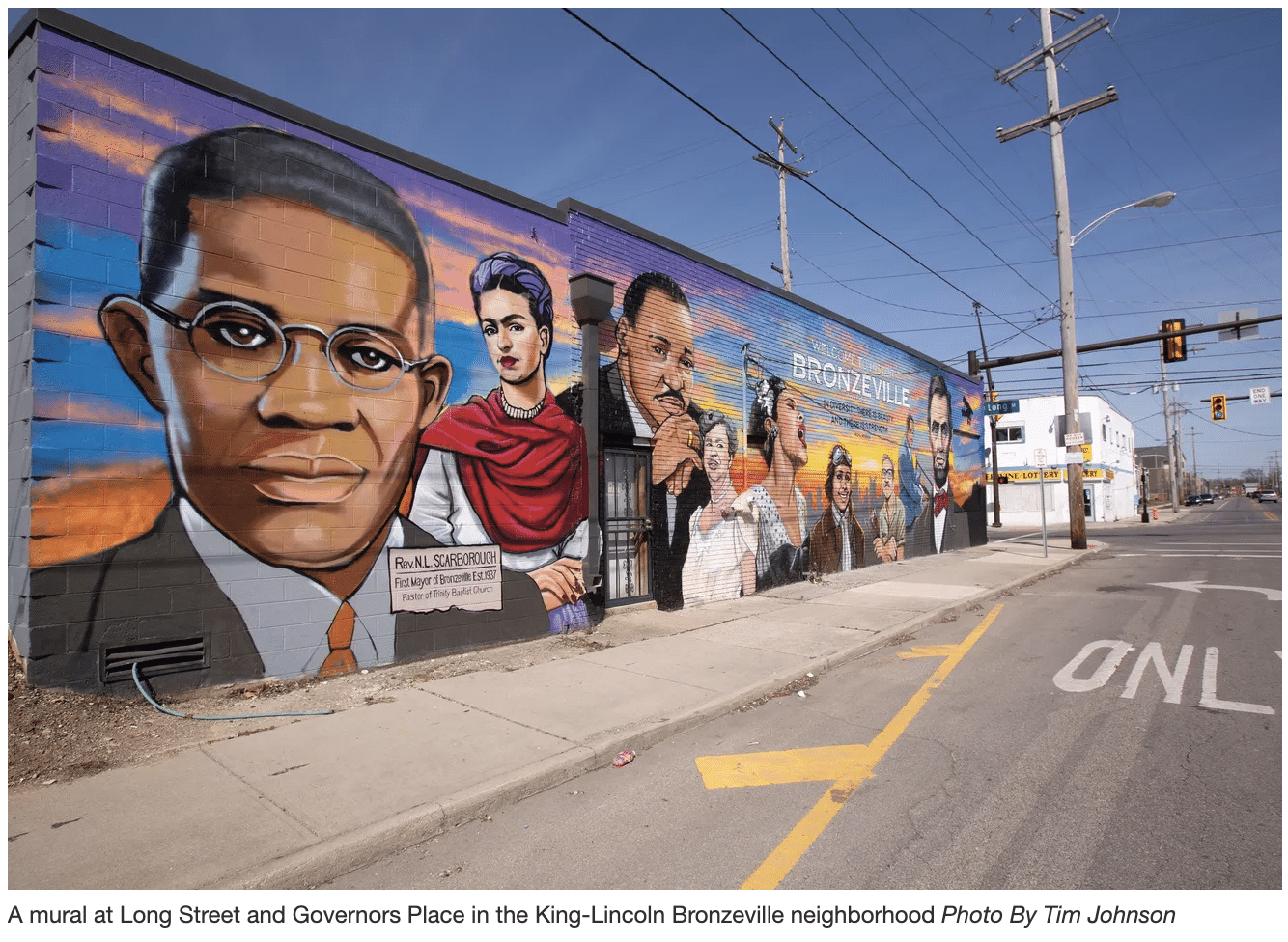 Welcome to Bronzeville mural in the King-Lincoln Bronzeville neighborhood, Columbus Ohio